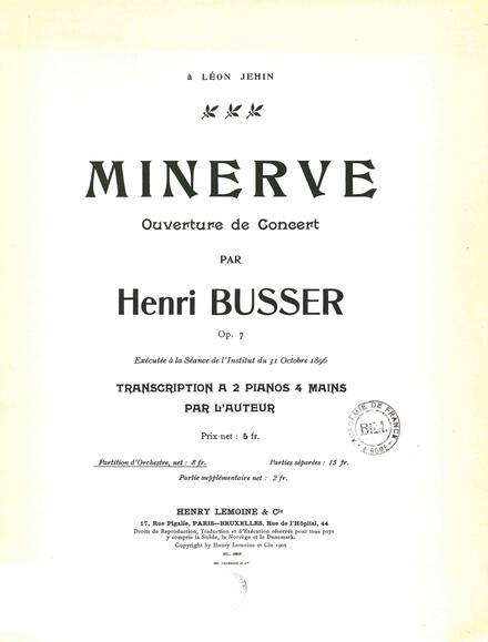 Minerve (Henri Busser)