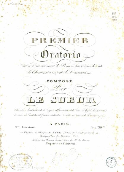 Oratorio n° 1 (Jean-François Le Sueur)