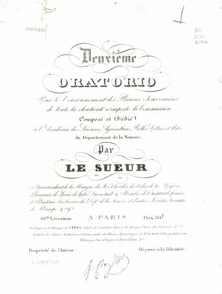 Oratorio n° 2 (Jean-François Le Sueur)