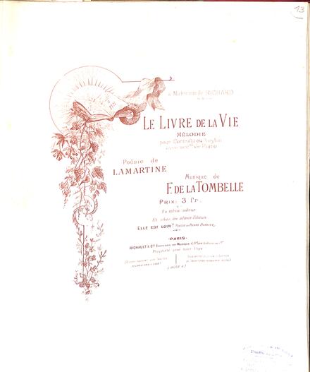 Le Livre de la vie (Lamartine / La Tombelle)
