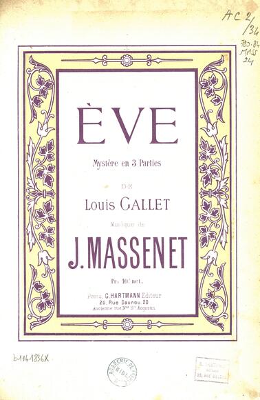Ève (Gallet / Massenet)