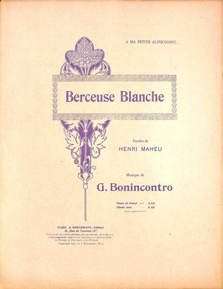 Berceuse blanche (Maheu / Bonincontro)