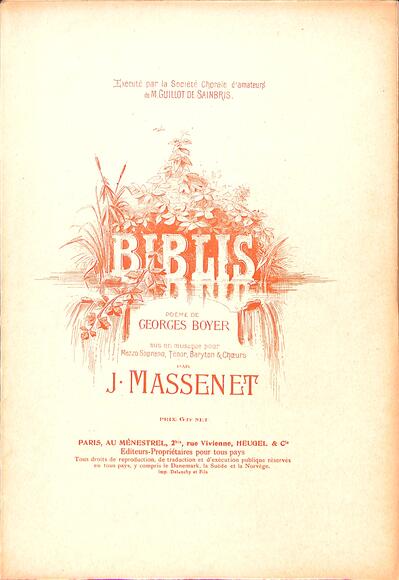 Biblis (Boyer / Massenet)