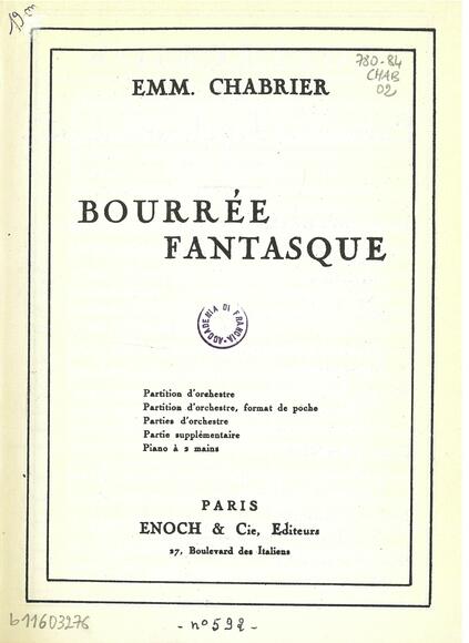 Bourrée fantasque (Emmanuel Chabrier)