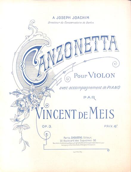 Canzonetta (Vincent de Meis)