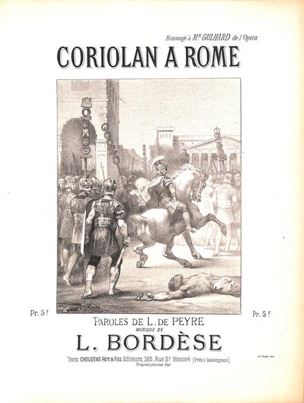 Coriolan à Rome (Peyre / Bordèse)
