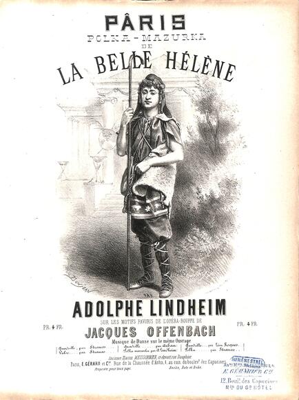 Pâris polka-mazurka d'après La Belle Hélène d'Offenbach (Lindheim)