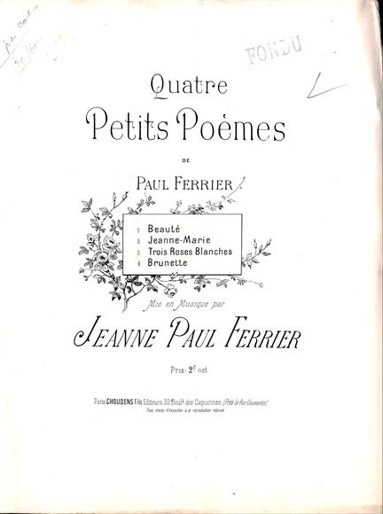Quatre Petits Poèmes (Ferrier / Paul-Ferrier)