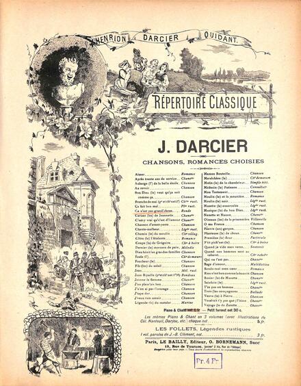 Répertoire classique J. Darcier chansons, romances choisies (Darcier)
