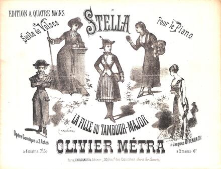 Stella suite de valse pour piano d'après La Fille du tambour-major d'Offenbach (Métra)