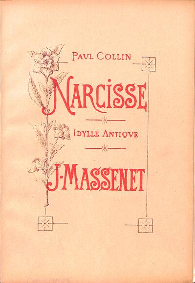 Narcisse (Collin / Massenet)