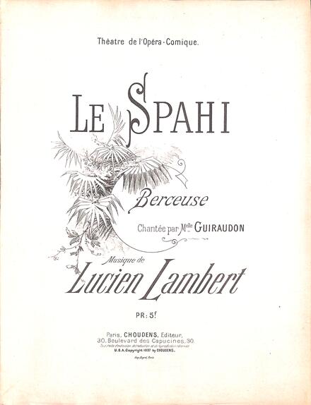 Le Spahi : Berceuse (Lucien Lambert)