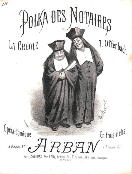 Polka des notaires d'après La Créole d'Offenbach (Arban)