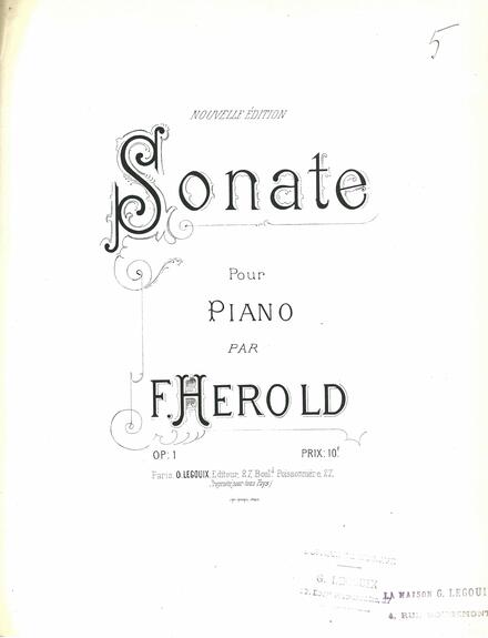 Sonate pour piano en ut majeur op. 1 (Louis-Ferdinand Hérold)