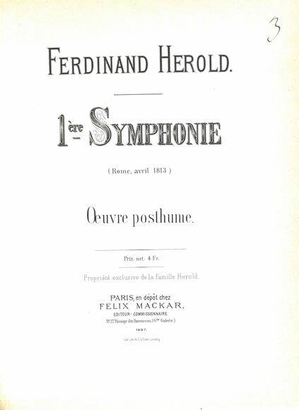 Symphonie n° 1 en ut majeur (Louis-Ferdinand Hérold)