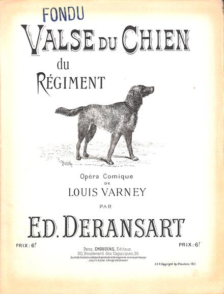 Valse du Chien du régiment d'après Varney (Deransart)