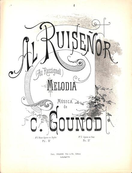 Al ruiseñor (Lamartine / Gounod)