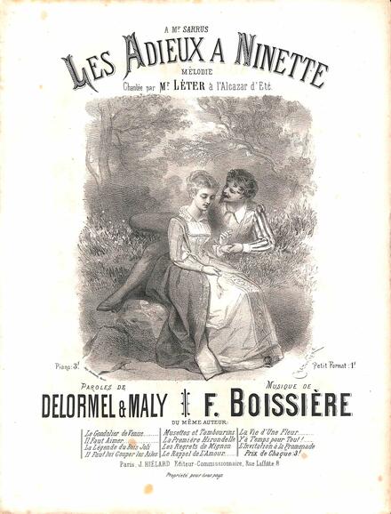 Les Adieux à Ninette (Delormel & Maly / Boissière)