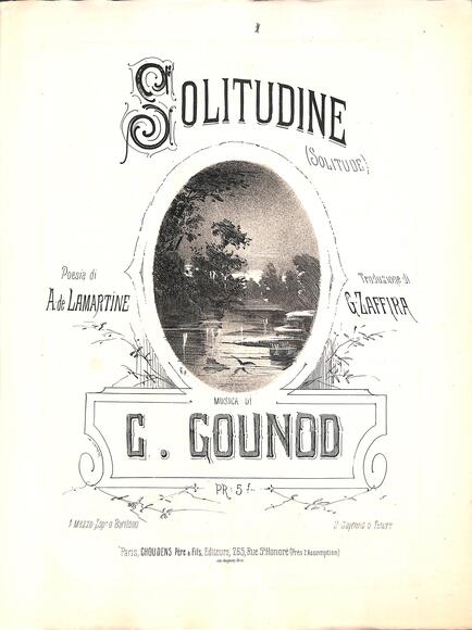 Solitudine (Lamartine & Zaffira / Gounod)