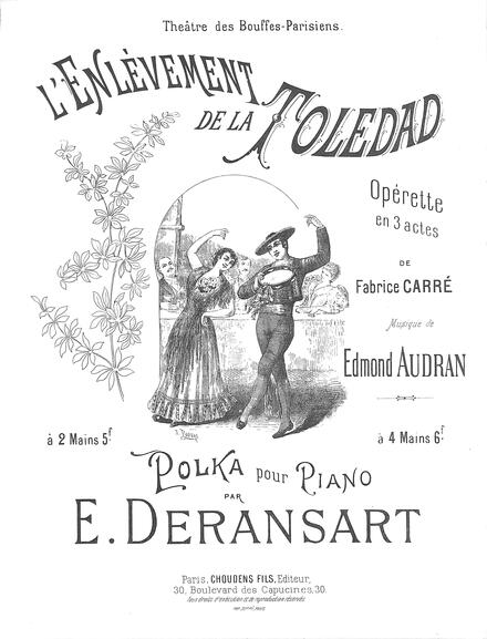 L'Enlèvement de la Toledad, polka d'après Audran (Deransart)