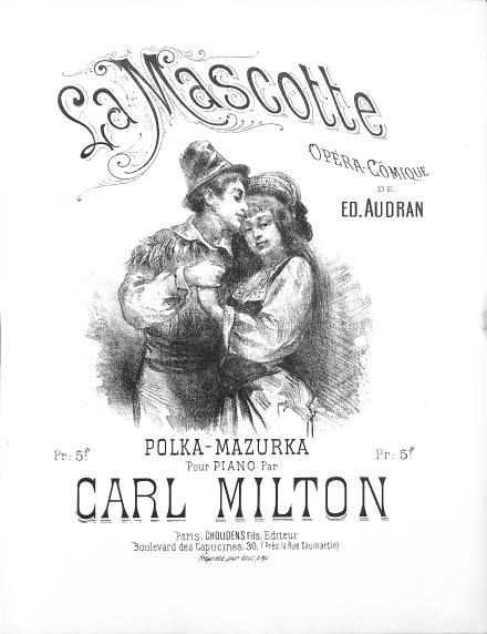 La Mascotte, polka-mazurka d'après Audran (Milton)