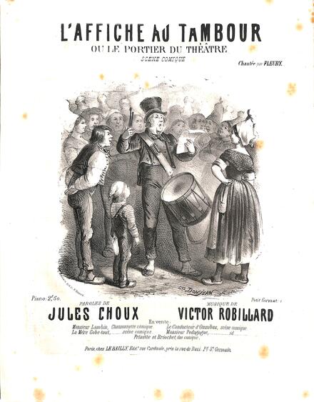 L'Affiche au tambour ou Le Portier au théâtre (Choux / Robillard)