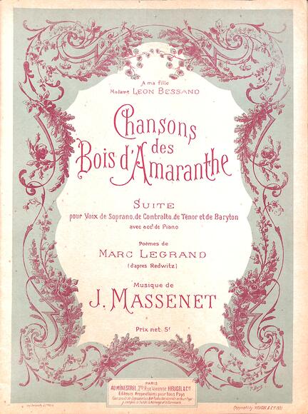 Chansons des bois d'Amarante (Legrand / Massenet)