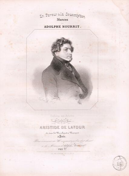 Stances sur Adolphe Nourrit (Aristide de Latour)