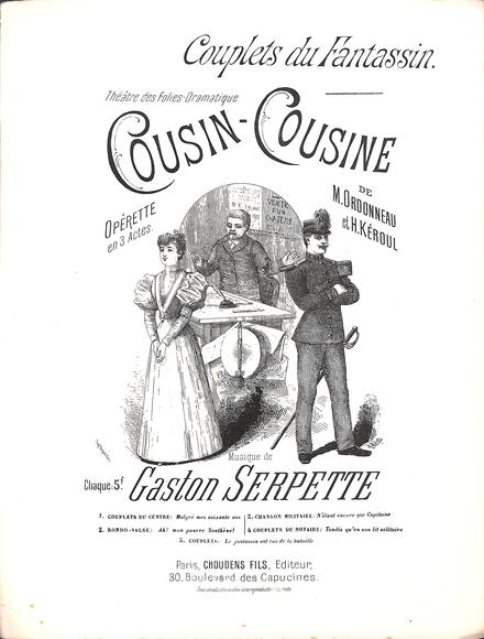 Cousin-Cousine : couplets du Fantassin  (Serpette)