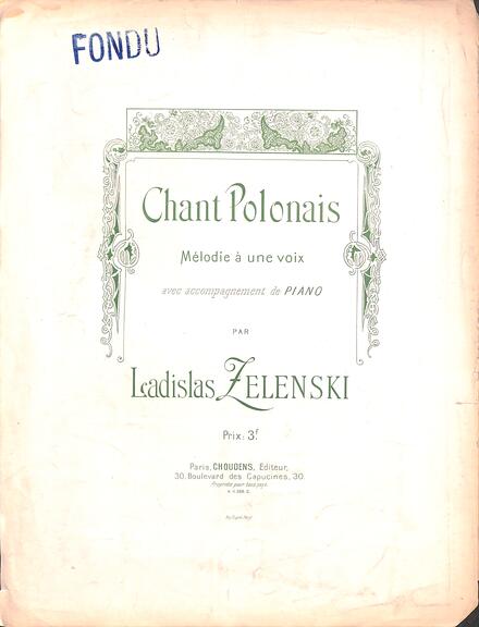 Chant polonais (Zelenski)