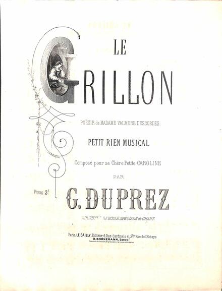 Le Grillon (Desbordes-Valmore / Duprez)