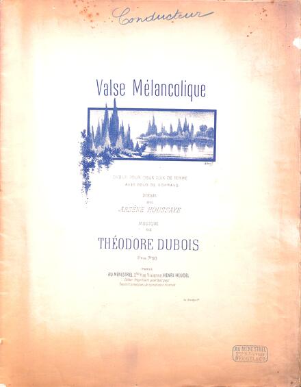 Valse mélancolique (Houssaye / Dubois)