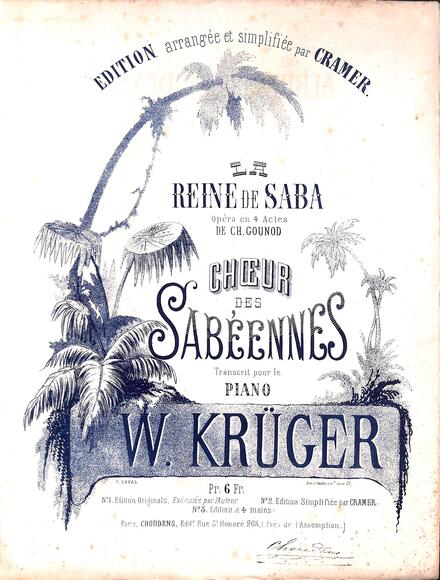 La Reine de Saba : Les Sabéennes (Gounod, transcr. Krüger)
