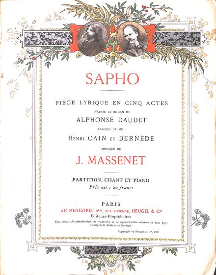 Sapho (Cain & Bernède / Massenet)