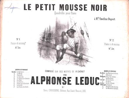 Le Petit Mousse noir, quadrille d'après Chéret (Leduc)