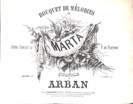 Marta, quadrille d'après Flotow (Arban)