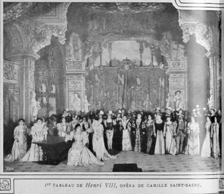 Scène d'Henry VIII (Saint-Saëns) à l'Opéra de Monte-Carlo : 1er tableau