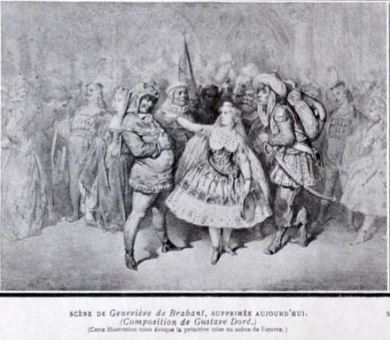 Scène de Geneviève de Brabant (Offenbach) par Gustave Doré