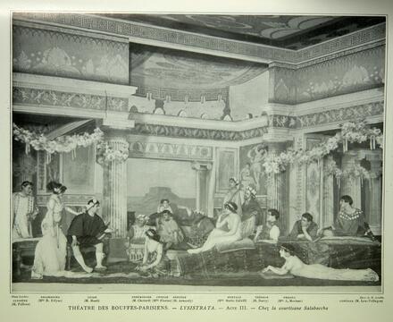 Scène de Lysistrata (Dutacq) : acte III – Chez la courtisane Salabaccha
