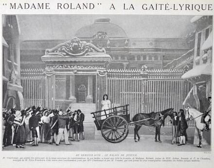 Scène de Madame Rolland (Fourdrain) : le palais de justice