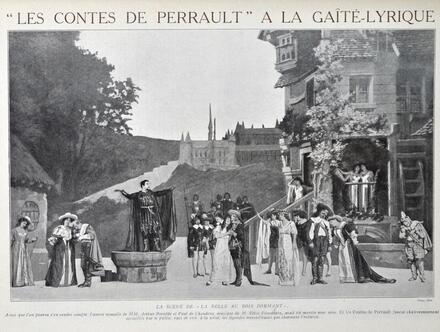 Scène des Contes de Perrault (Fourdrain) : La Belle au bois dormant