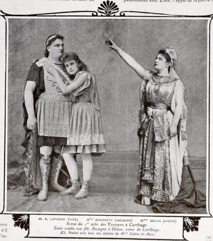 Scène des Troyens à Carthage : acte I (Énée confie son fils à Didon)