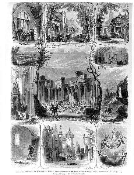 Scènes de Faust de Gounod dans l'Univers illustré (1869)