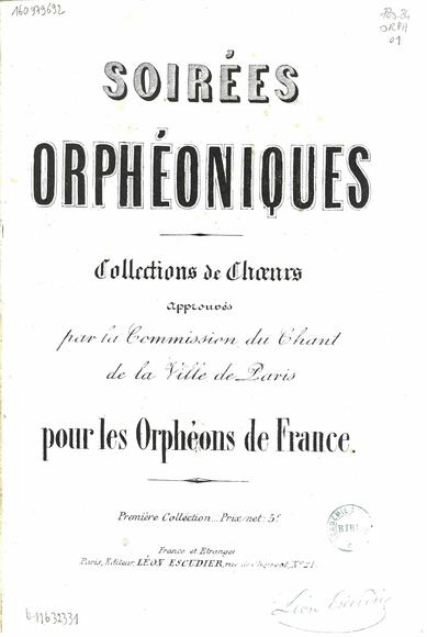 Soirées orphéoniques. Première collection