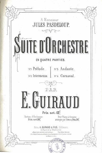 Suite d'orchestre n° 1 (Ernest Guiraud)