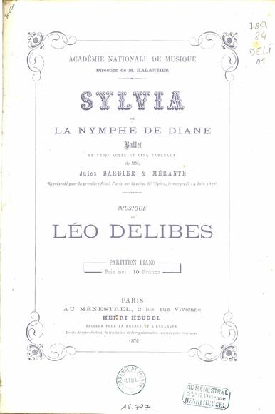 Sylvia ou La Nymphe de Diane (Barbier & Mérante / Delibes)
