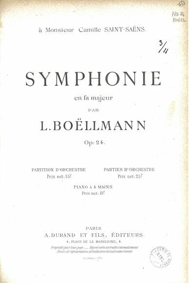 Symphonie en fa majeur op. 24 (Léon Boëllmann)