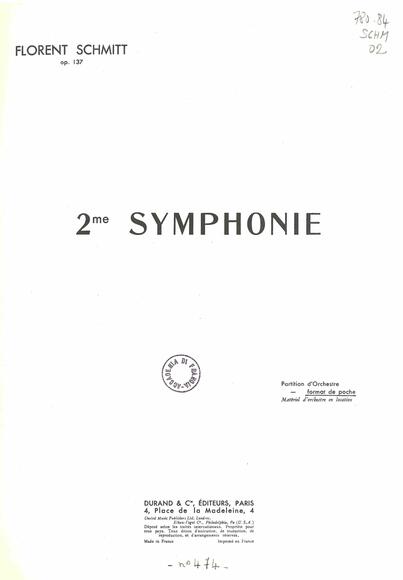 Symphonie n° 2 op. 137 (Florent Schmitt)