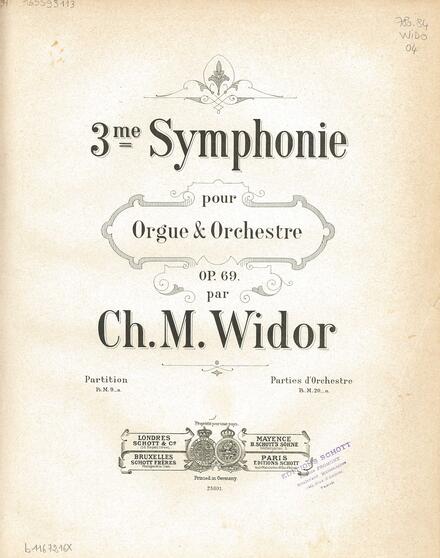 Symphonie n° 3 op. 69 (Charles-Marie Widor)