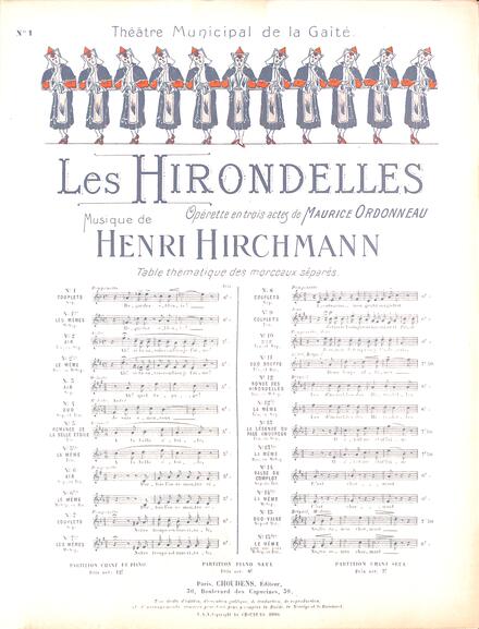Les Hirondelles (Ordonneau / Hirschmann)